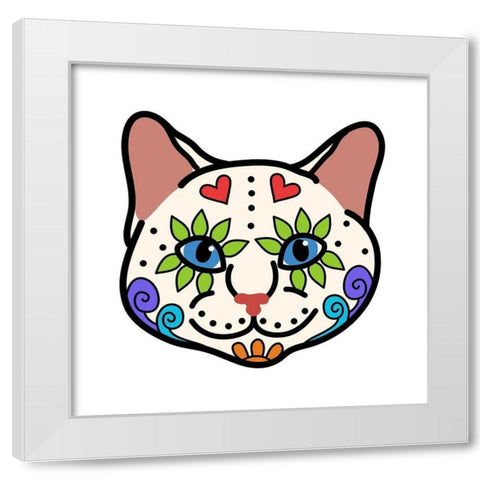 Sugar Kitty 1 White Modern Wood Framed Art Print by Prime, Marcus
