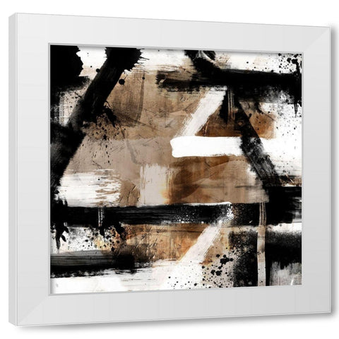 Tri Distressed 1 White Modern Wood Framed Art Print by Prime, Marcus