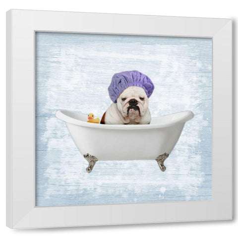 Bath Giggles 1 White Modern Wood Framed Art Print by Prime, Marcus