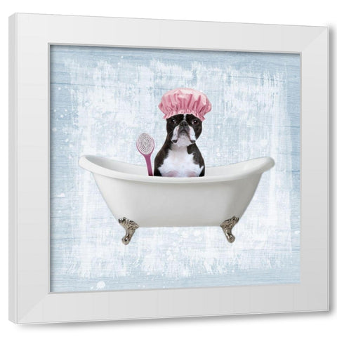 Bath Giggles 2 White Modern Wood Framed Art Print by Prime, Marcus
