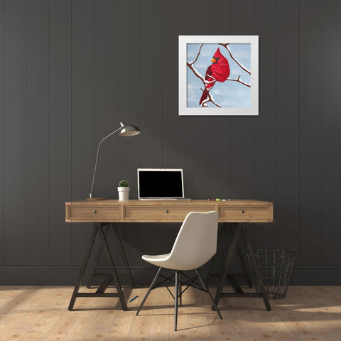 Nesting Winter White Modern Wood Framed Art Print by Prime, Marcus