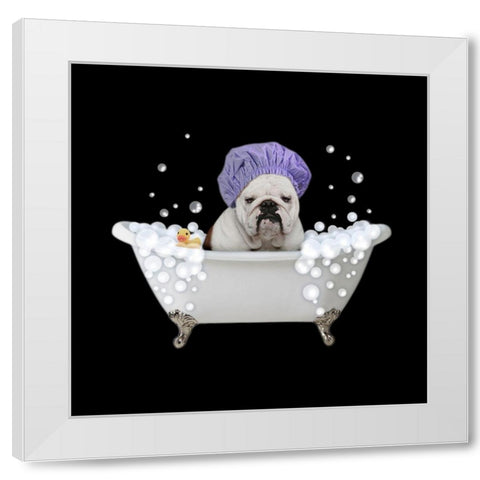 Bath Time Bubbles 3 White Modern Wood Framed Art Print by Prime, Marcus