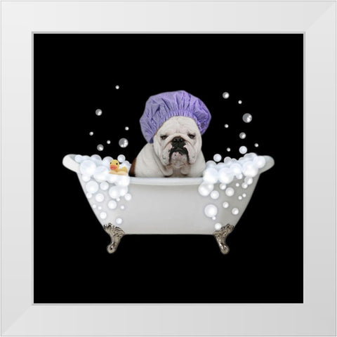 Bath Time Bubbles 3 White Modern Wood Framed Art Print by Prime, Marcus