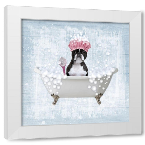 Bath Time Bubbles 2 White Modern Wood Framed Art Print by Prime, Marcus