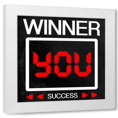 Winner Is You White Modern Wood Framed Art Print by Prime, Marcus