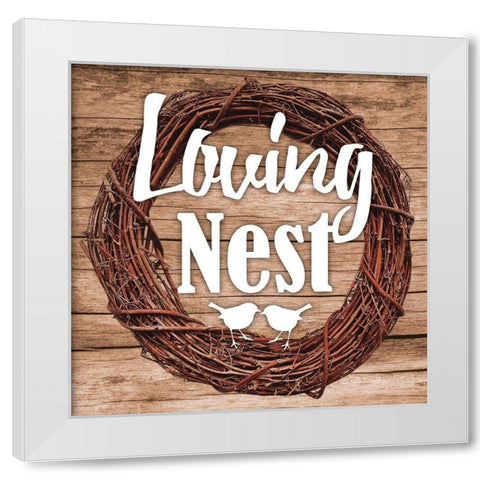 Loving Nest White Modern Wood Framed Art Print by Prime, Marcus