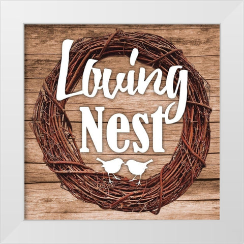 Loving Nest White Modern Wood Framed Art Print by Prime, Marcus