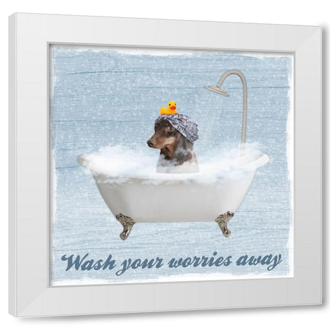 Worry Wash White Modern Wood Framed Art Print by Prime, Marcus