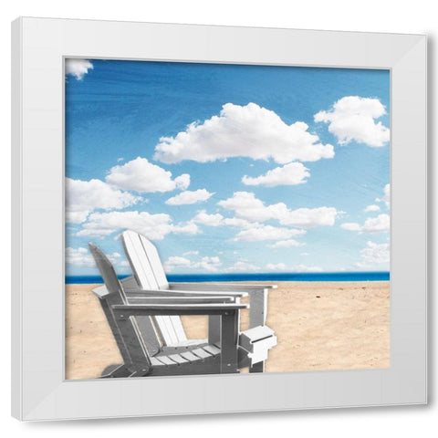Beach Relaxing 1 White Modern Wood Framed Art Print by Prime, Marcus