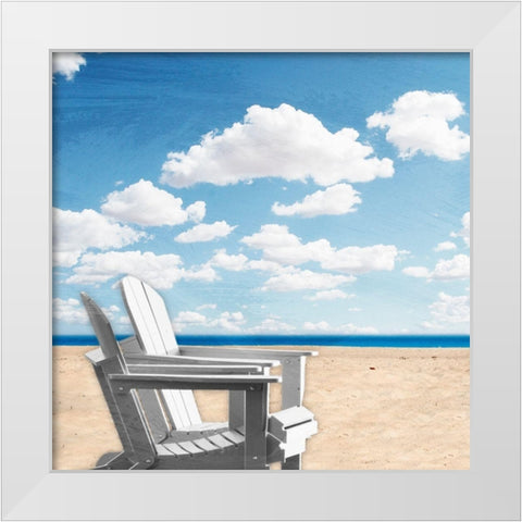 Beach Relaxing 1 White Modern Wood Framed Art Print by Prime, Marcus