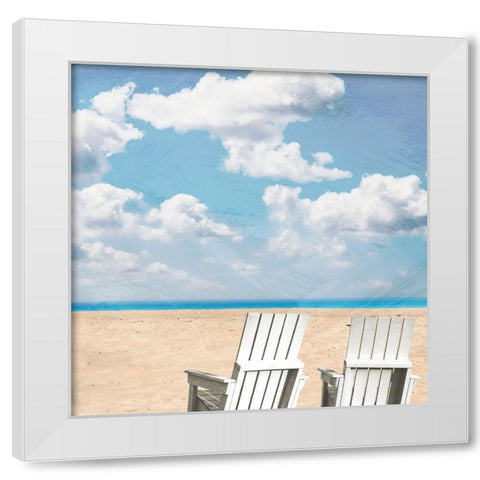 Beach Relaxing 2 White Modern Wood Framed Art Print by Prime, Marcus