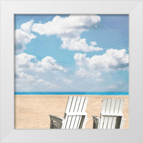 Beach Relaxing 2 White Modern Wood Framed Art Print by Prime, Marcus