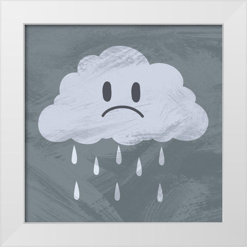 Sad Cloud White Modern Wood Framed Art Print by Prime, Marcus
