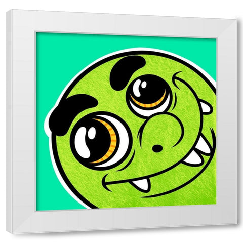 Goofy Monster 1 White Modern Wood Framed Art Print by Prime, Marcus