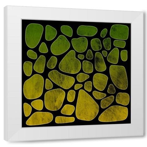 Tones On Stones White Modern Wood Framed Art Print by Prime, Marcus
