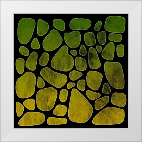 Tones On Stones White Modern Wood Framed Art Print by Prime, Marcus