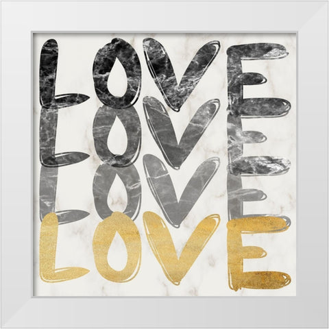 Love Multiplied 2 White Modern Wood Framed Art Print by Prime, Marcus