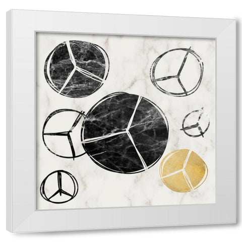Peace Multiplied 1 White Modern Wood Framed Art Print by Prime, Marcus