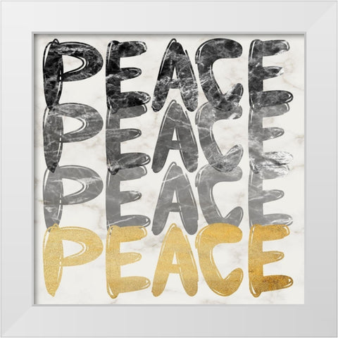 Peace Multiplied 2 White Modern Wood Framed Art Print by Prime, Marcus