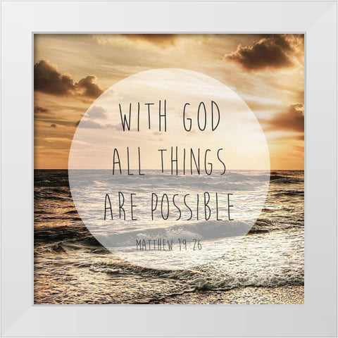 Godly Possibilities White Modern Wood Framed Art Print by Prime, Marcus
