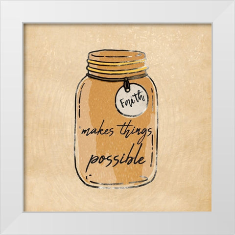 Faith Jar 1 White Modern Wood Framed Art Print by Prime, Marcus