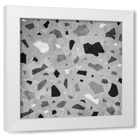 Darkened Terrazo 1 White Modern Wood Framed Art Print by Prime, Marcus