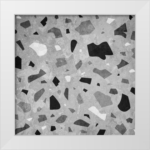 Darkened Terrazo 1 White Modern Wood Framed Art Print by Prime, Marcus