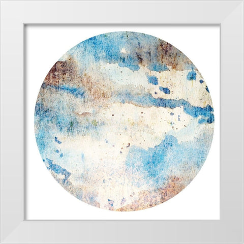 Corroded Views 1 Circle White Modern Wood Framed Art Print by Prime, Marcus