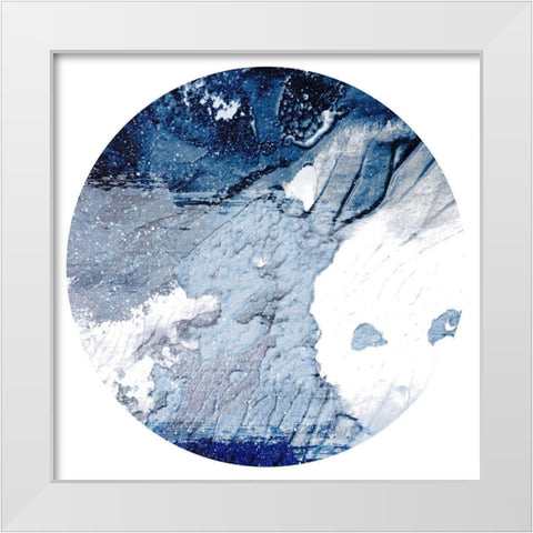 Infinity Indigo 1 Circle White Modern Wood Framed Art Print by Prime, Marcus