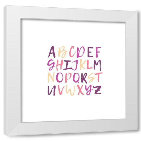 ABCD 1 White Modern Wood Framed Art Print by Prime, Marcus