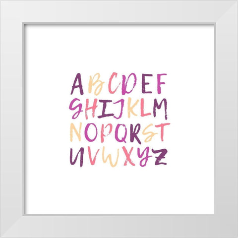 ABCD 1 White Modern Wood Framed Art Print by Prime, Marcus