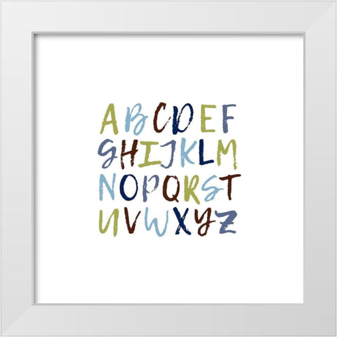 ABCD 4 White Modern Wood Framed Art Print by Prime, Marcus