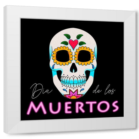 Dia De Los Muertos White Modern Wood Framed Art Print by Prime, Marcus