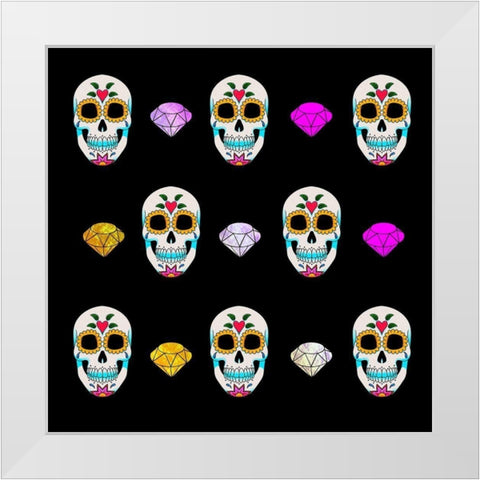 Jeweled After Life 1 White Modern Wood Framed Art Print by Prime, Marcus