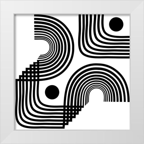 Modern Curves 1 White Modern Wood Framed Art Print by Prime, Marcus