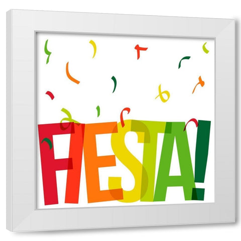 Fiesta White Modern Wood Framed Art Print by Prime, Marcus