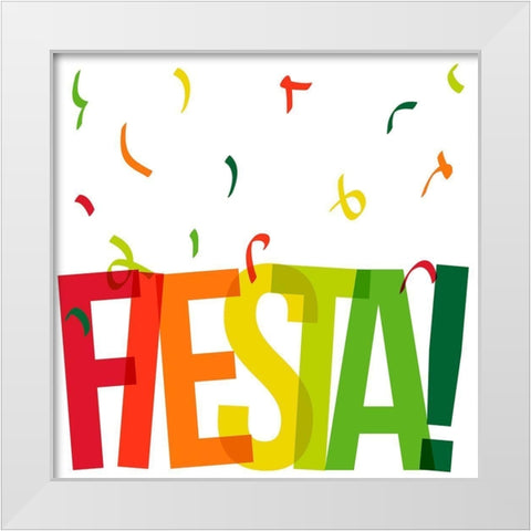 Fiesta White Modern Wood Framed Art Print by Prime, Marcus