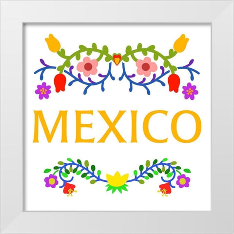 Mexico White Modern Wood Framed Art Print by Prime, Marcus