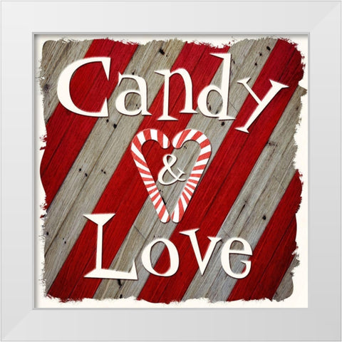 Candy Love White Modern Wood Framed Art Print by Prime, Marcus