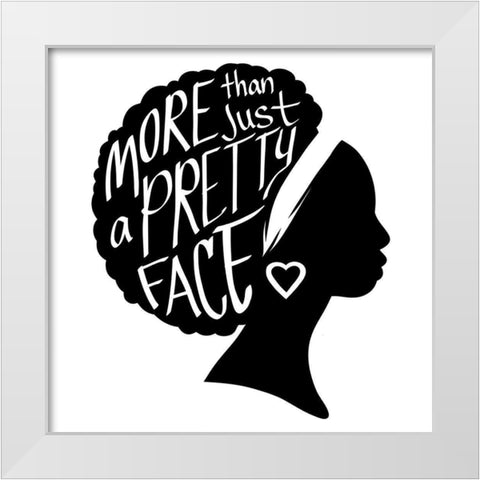 Pretty Face 1 White Modern Wood Framed Art Print by Prime, Marcus