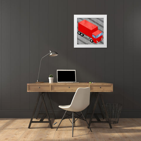 Moving Traffic 3 White Modern Wood Framed Art Print by Prime, Marcus