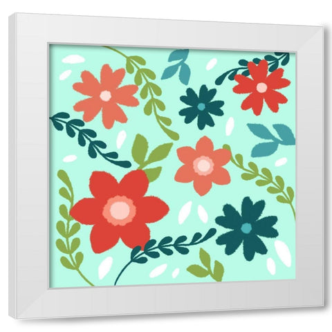 Floral Sense 1 White Modern Wood Framed Art Print by Prime, Marcus