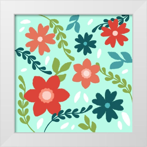 Floral Sense 1 White Modern Wood Framed Art Print by Prime, Marcus