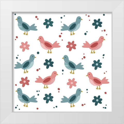Tweet Tweet 1 White Modern Wood Framed Art Print by Prime, Marcus