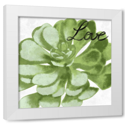 Loving Succulent 1 White Modern Wood Framed Art Print by Prime, Marcus