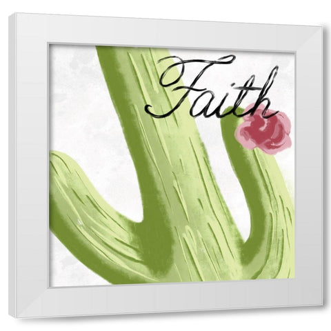 Succulent Faith 1 White Modern Wood Framed Art Print by Prime, Marcus