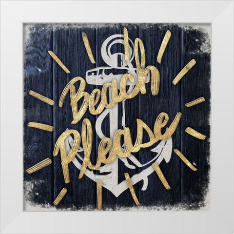 Beach Please 1 White Modern Wood Framed Art Print by Prime, Marcus