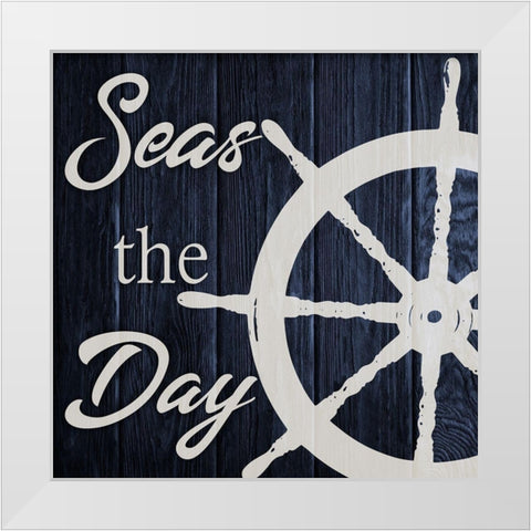 Seas The Day 1 White Modern Wood Framed Art Print by Prime, Marcus