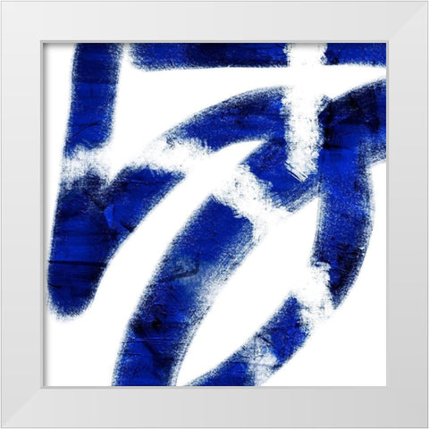 Indigo Prophecy 1 White Modern Wood Framed Art Print by Prime, Marcus