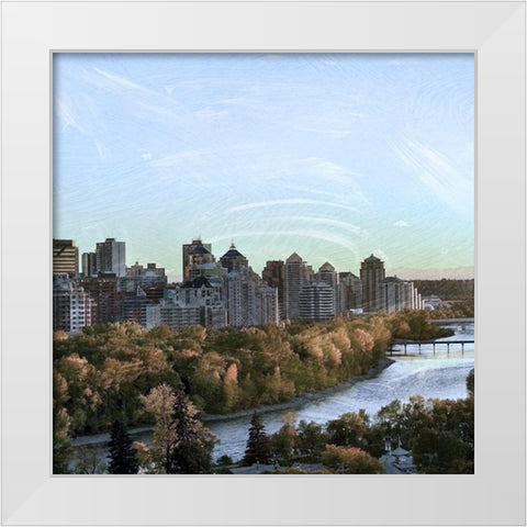 Skyline Exit 4 White Modern Wood Framed Art Print by Prime, Marcus